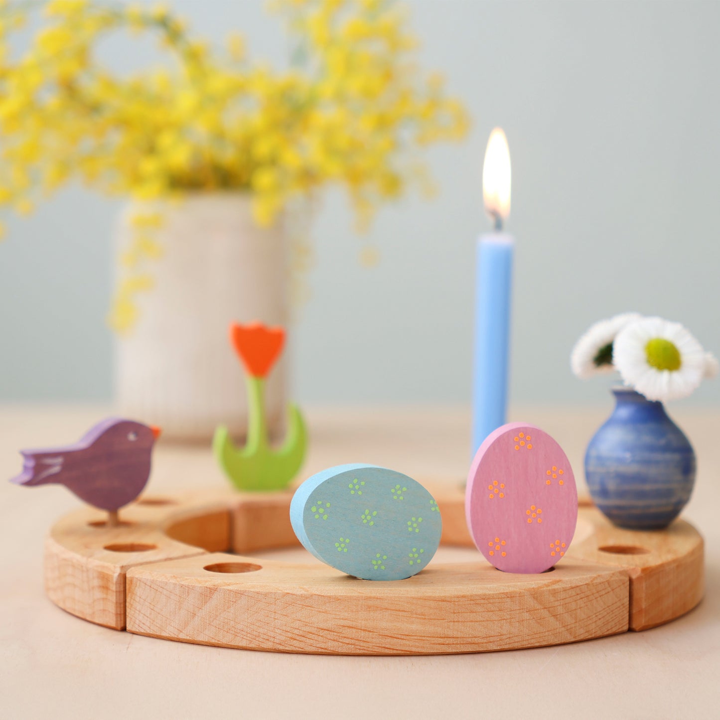 Decorative Figure Eastereggs Floral Duo