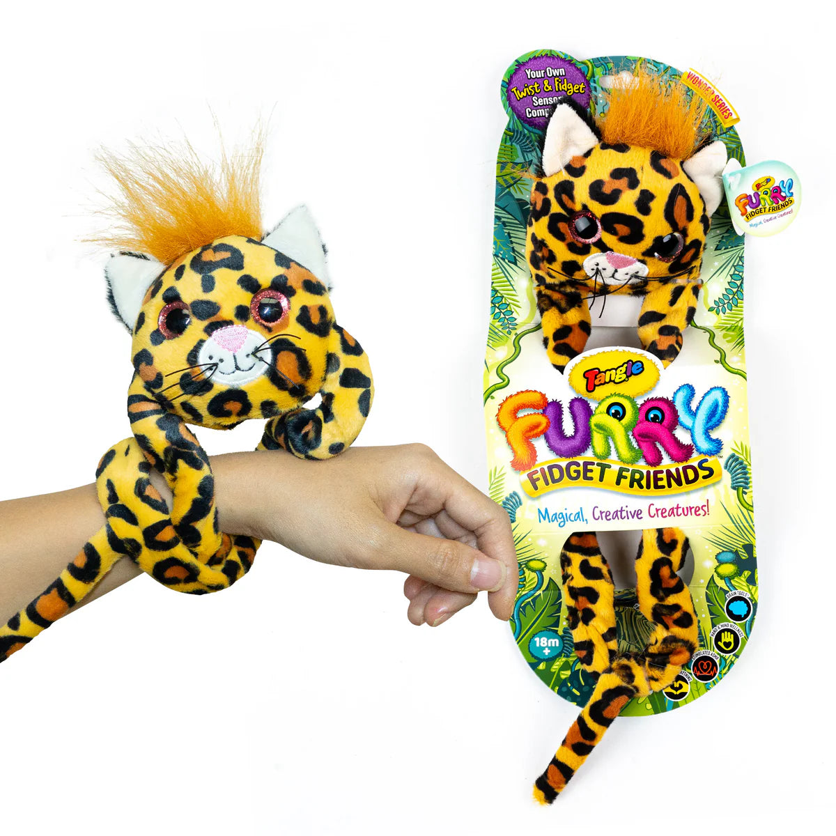 Tangle® Furry Fidget Friends Plush Sensory Fidget Toy- Wisdom