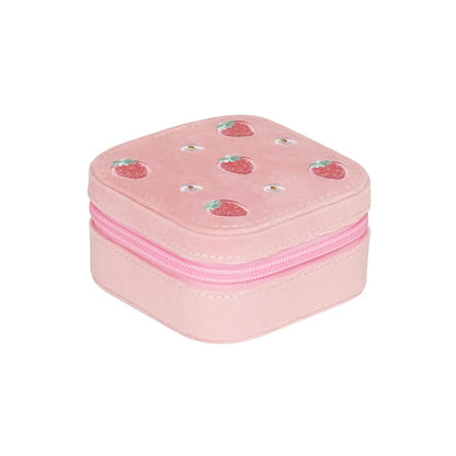 Sweet Strawberry Square Jewelry Box