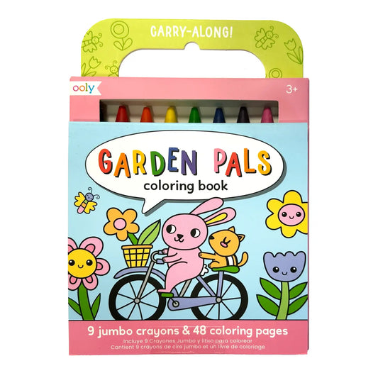 Carry Along! Coloring Book and Crayon Set - Garden Pals