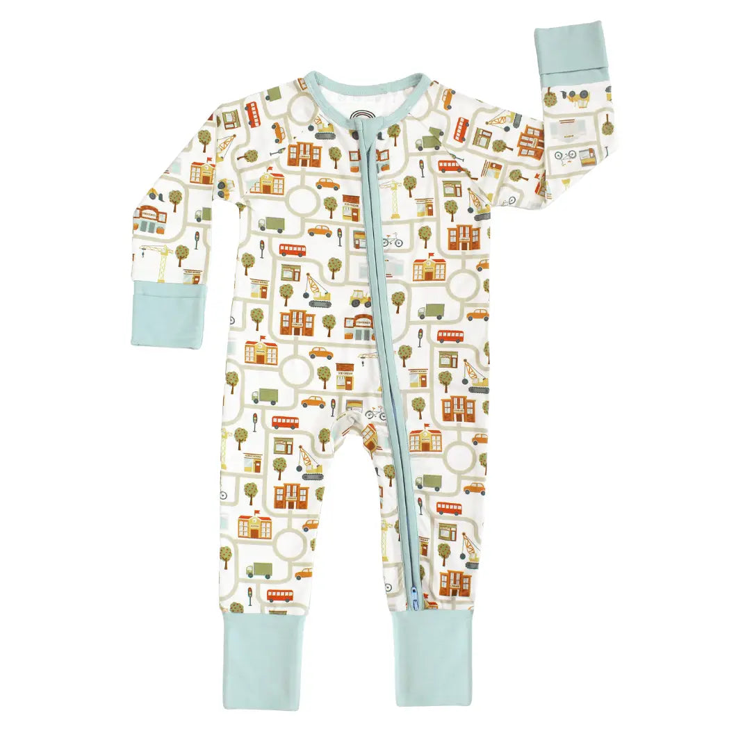 Let's Go! Bamboo Convertible Baby Pajamas