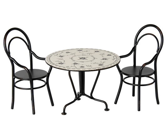 Dining table set w. 2 chairs, Miniature