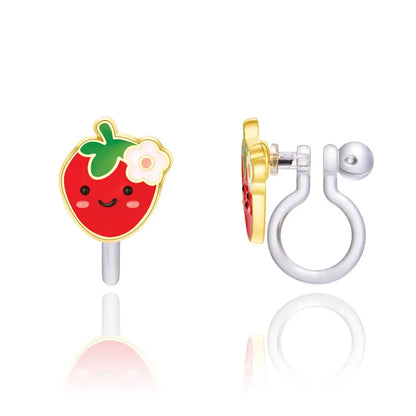 Clip On Cutie Earrings- You're Berry Cute