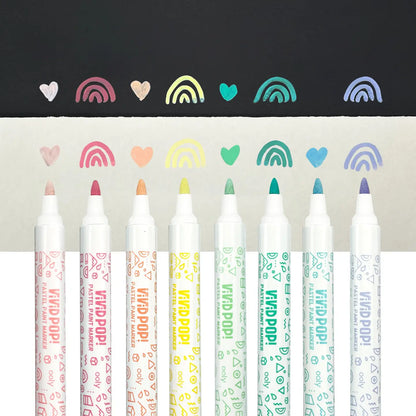 Vivid Pop! Water-Based Paint Markers: Pastel (Set of 8)