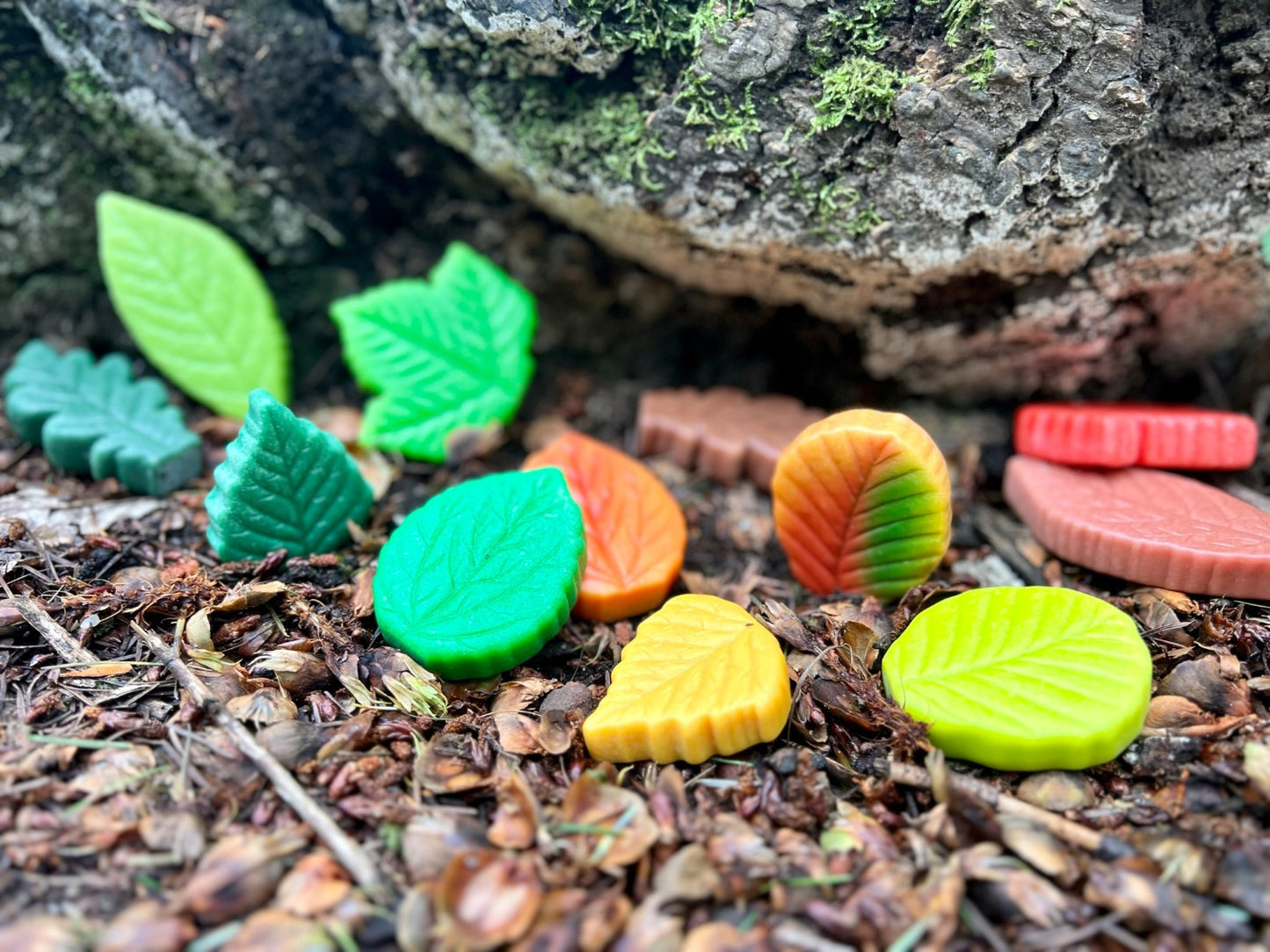 Leaves Sensory Play Stones