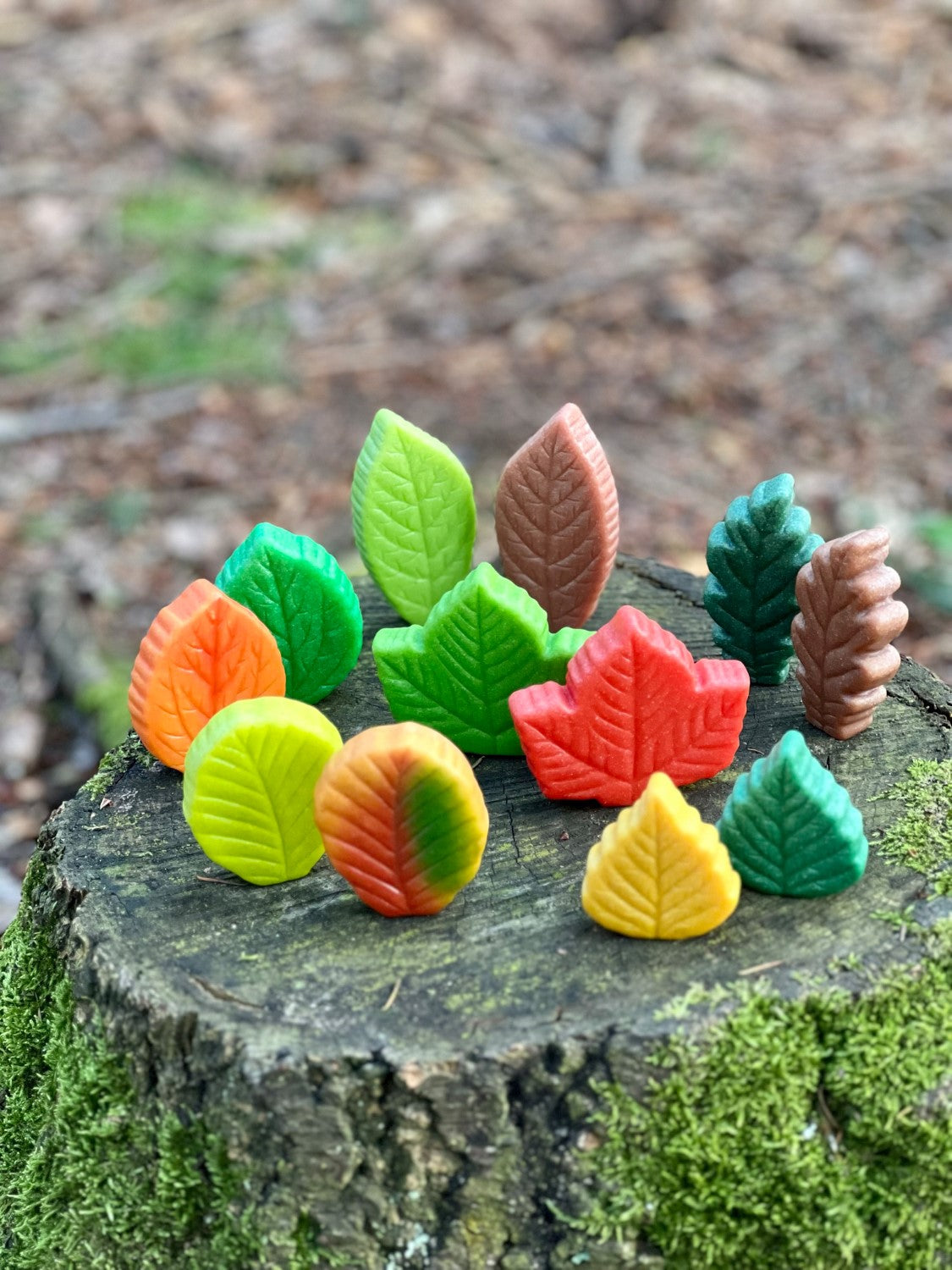 Leaves Sensory Play Stones