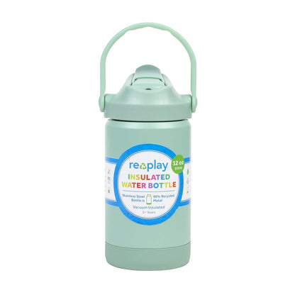 12oz Insulated Recycled Stainless Steel Water Bottle- Sage RePlay Lil Tulips