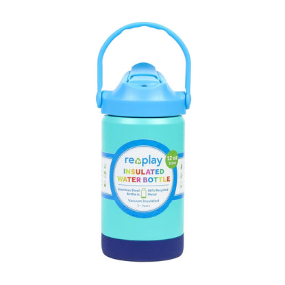 12oz Insulated Recycled Stainless Steel Water Bottle- True Blue RePlay Lil Tulips