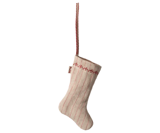 Stocking ornament, Stripe - Sand