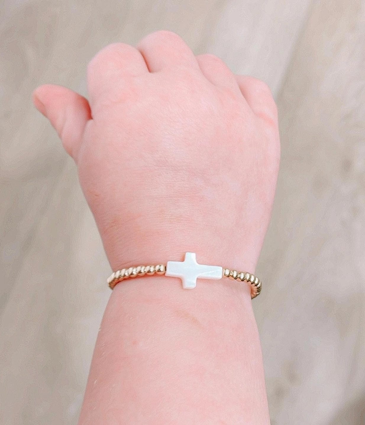 14k Gold Filled Cross Bracelet Little Lunds Co. Lil Tulips