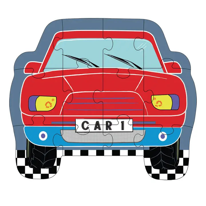 Cars 12pc Shaped Jigsaw with Shaped Box