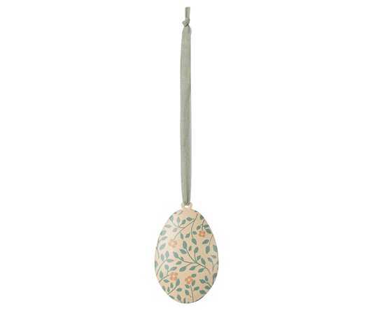 Easter Egg Ornament, Branches - Dark Mint