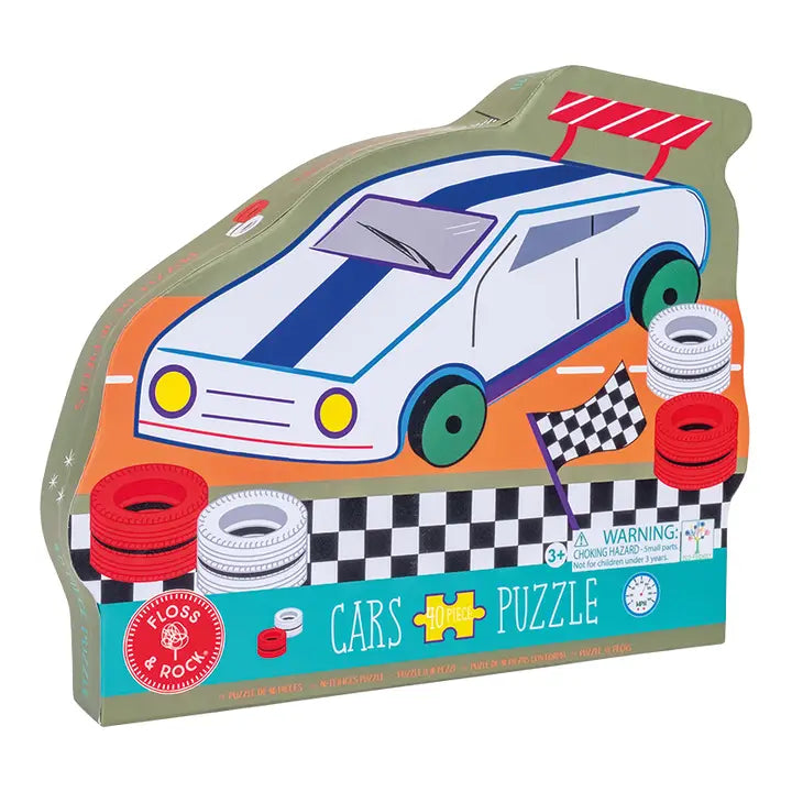 Cars 40pc Racing Car Shaped Jigsaw with Shaped Box