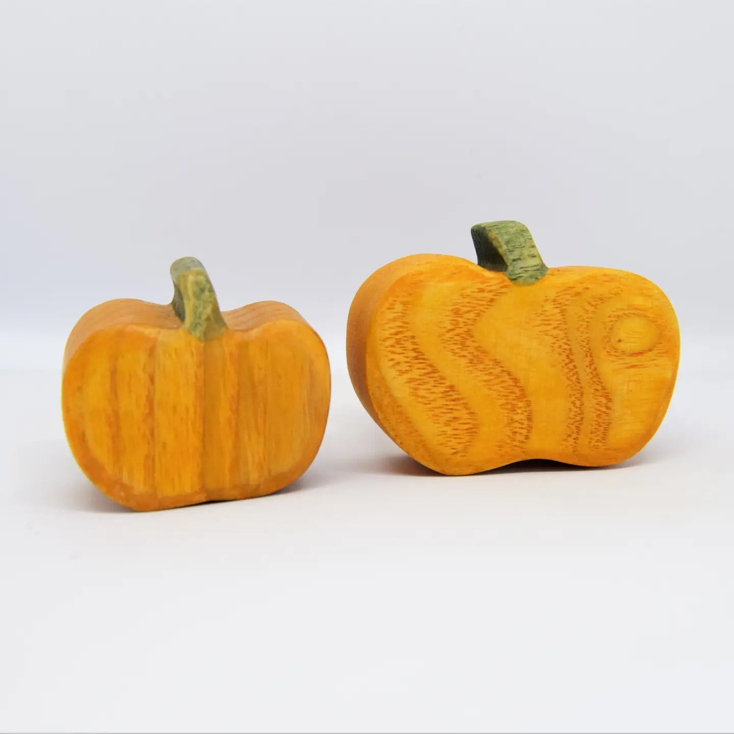 Wooden Large Orange Pumpkin