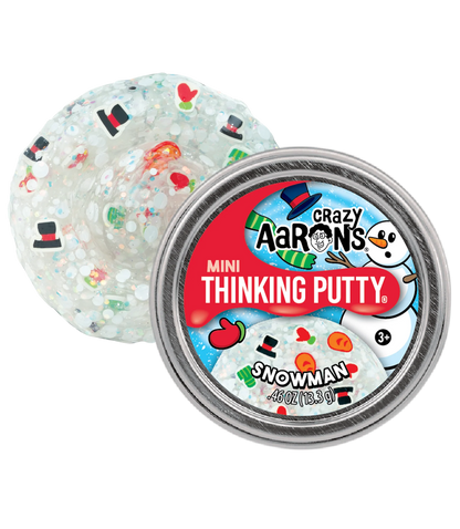 Mini 2" Snowman Thinking Putty