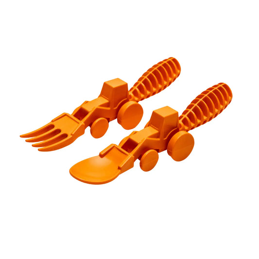 Orange Tractor Utensils SET