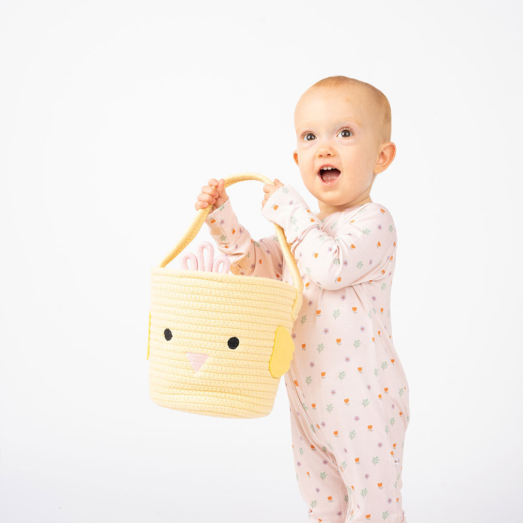 Yellow Chick Rope Easter Basket