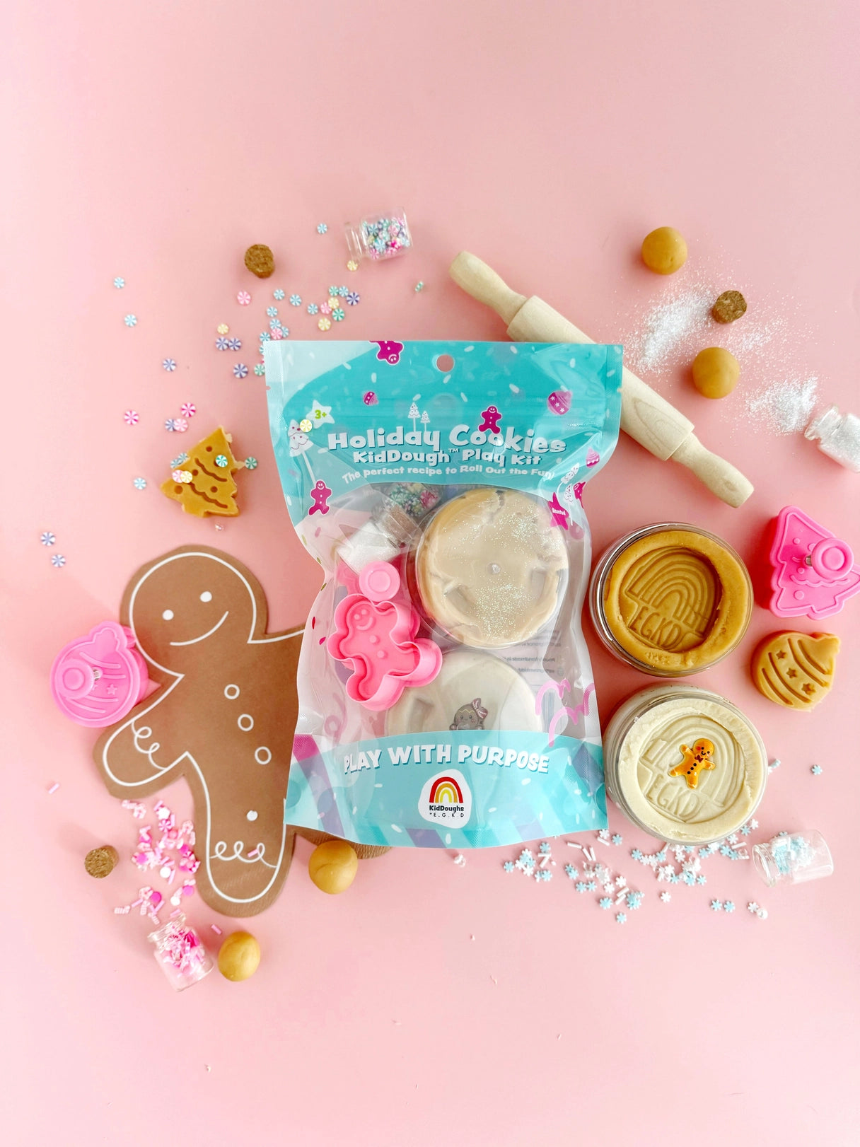 Holiday Cookies Kiddough Play Kit