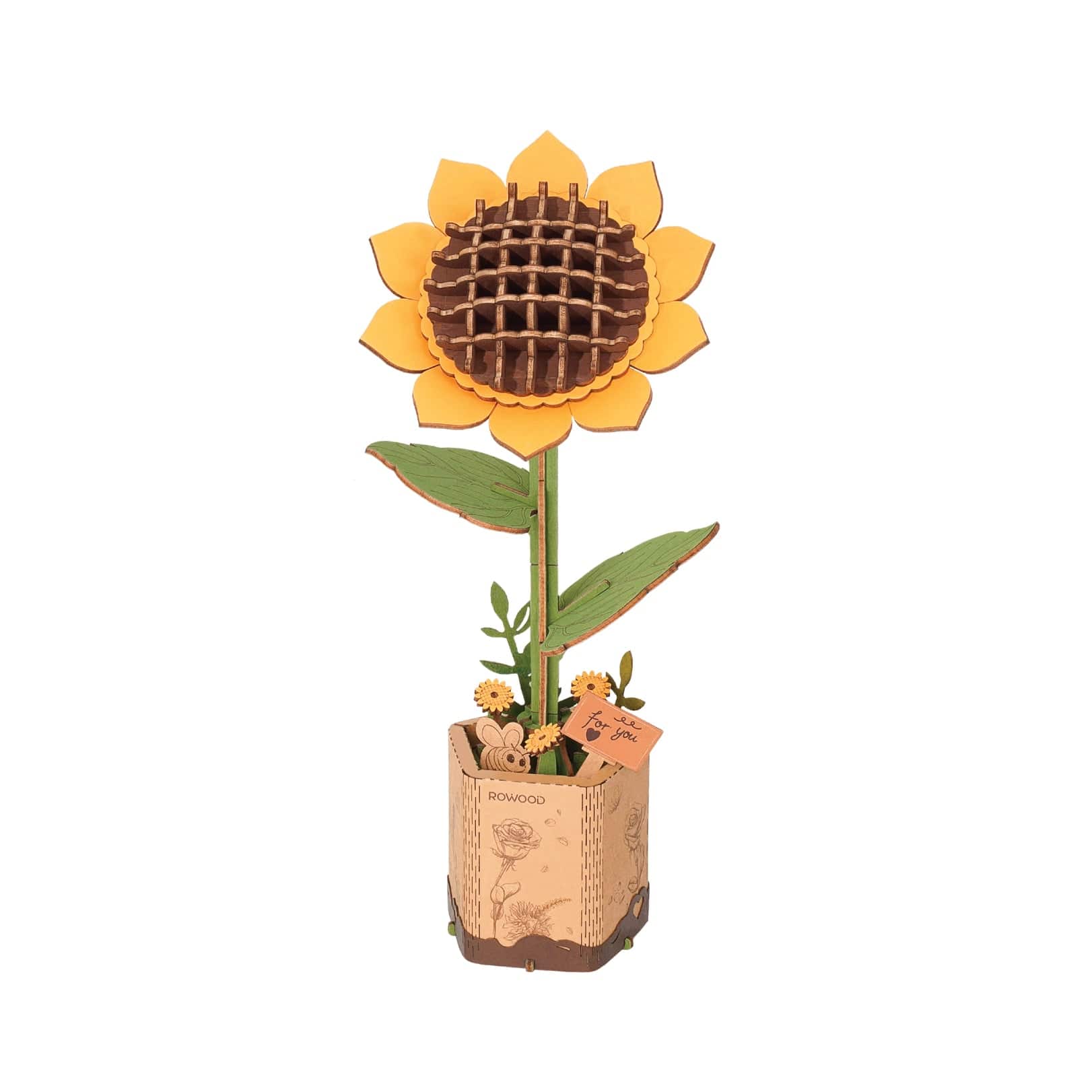 3D Wooden Flower Puzzle: Sunflower Rolife Lil Tulips