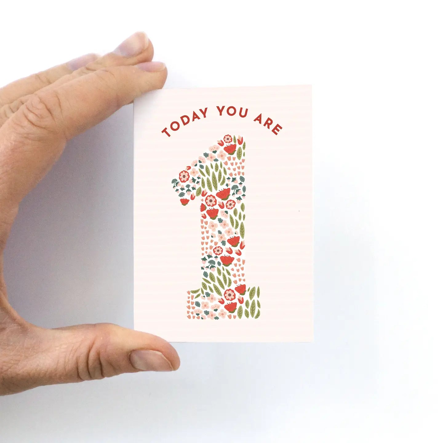 Today You Are - Floral MINI Birthday Card-Choose a Number 1-5