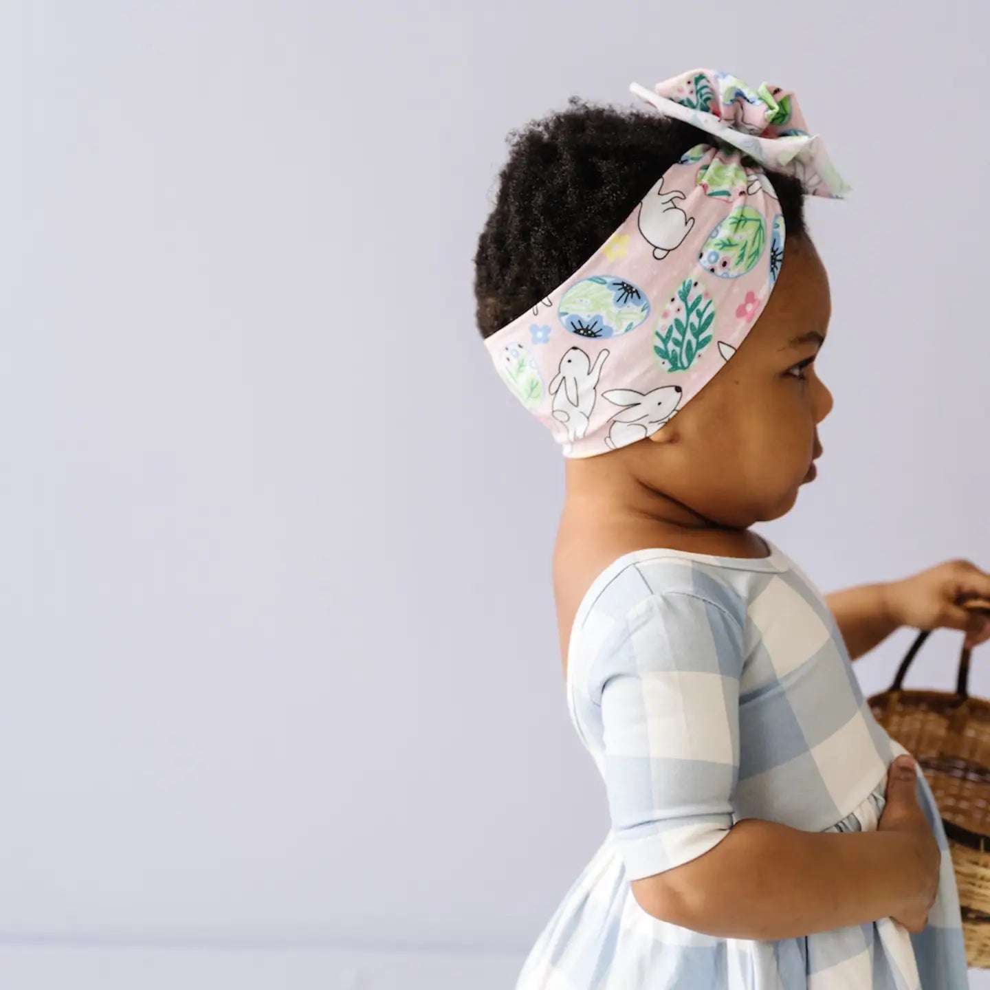 Printed Fab® Soft Nylon Bow Headband: Flopsy