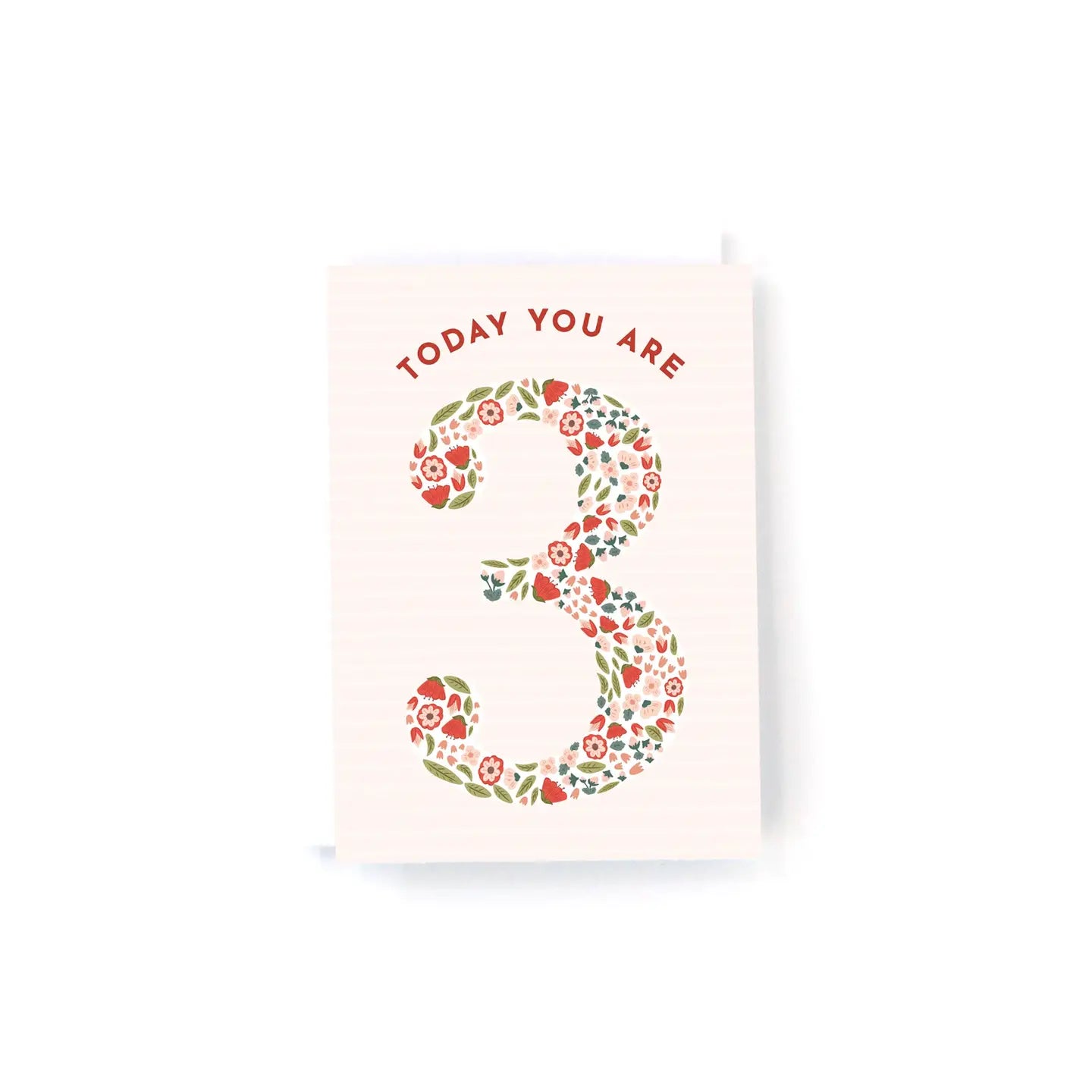 Today You Are - Floral MINI Birthday Card-Choose a Number 1-5