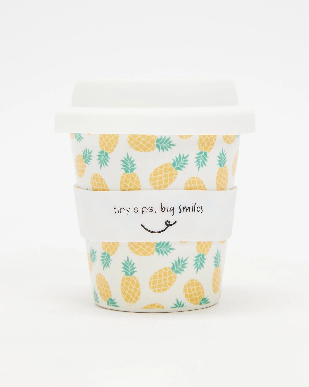 Itti Bamboo Baby Cino Cup + 2 Straws - Pineapple Delight