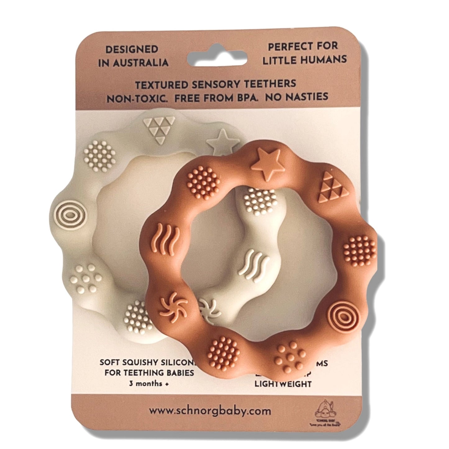 Schnorg Baby Teethers Two Pack Tan