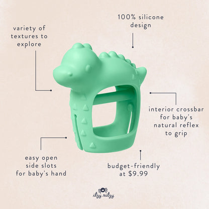 Dino Bitzy Grip™ Hand Teether