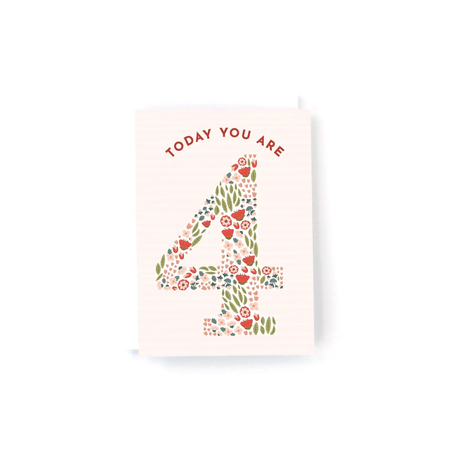 Today You Are - Floral MINI Birthday Card-Choose a Number 1-5