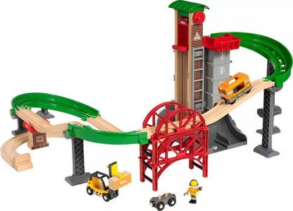 BRIO World Train Set Lift & Load Warehouse Set