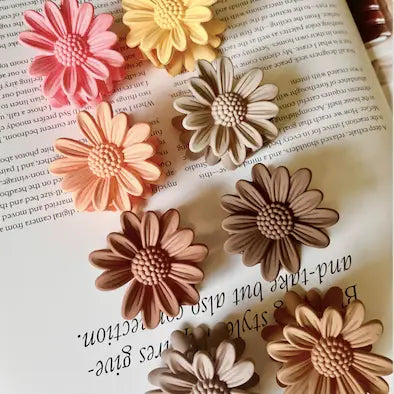 Small Sunflower Hair Claw Clips