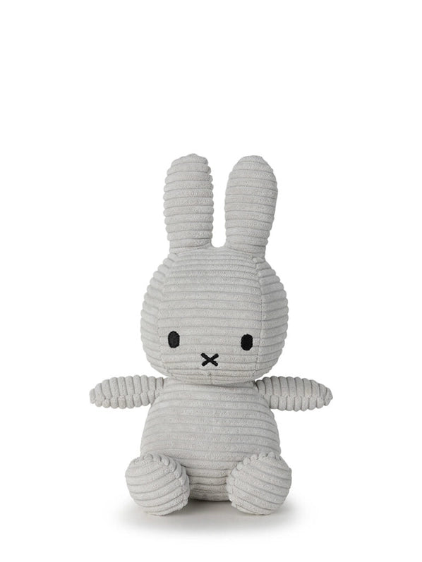 Plush Corduroy Miffy Sitting - Soft Grey - 9"