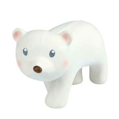 Arctic Polar Bear-Organic Rubber Teether, Baby Rattle & Bath Toy