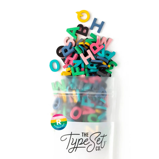 1" 200pc Rainbow Prep Magnetic Letters