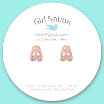 Ballet Slippers Cutie Stud Earrings