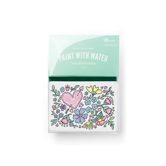 Paint with Water Valentine Cards - Floral