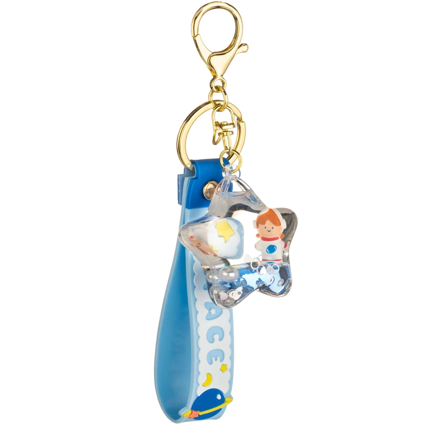 Star Space Boy Liquid Effect Sensory Keychain