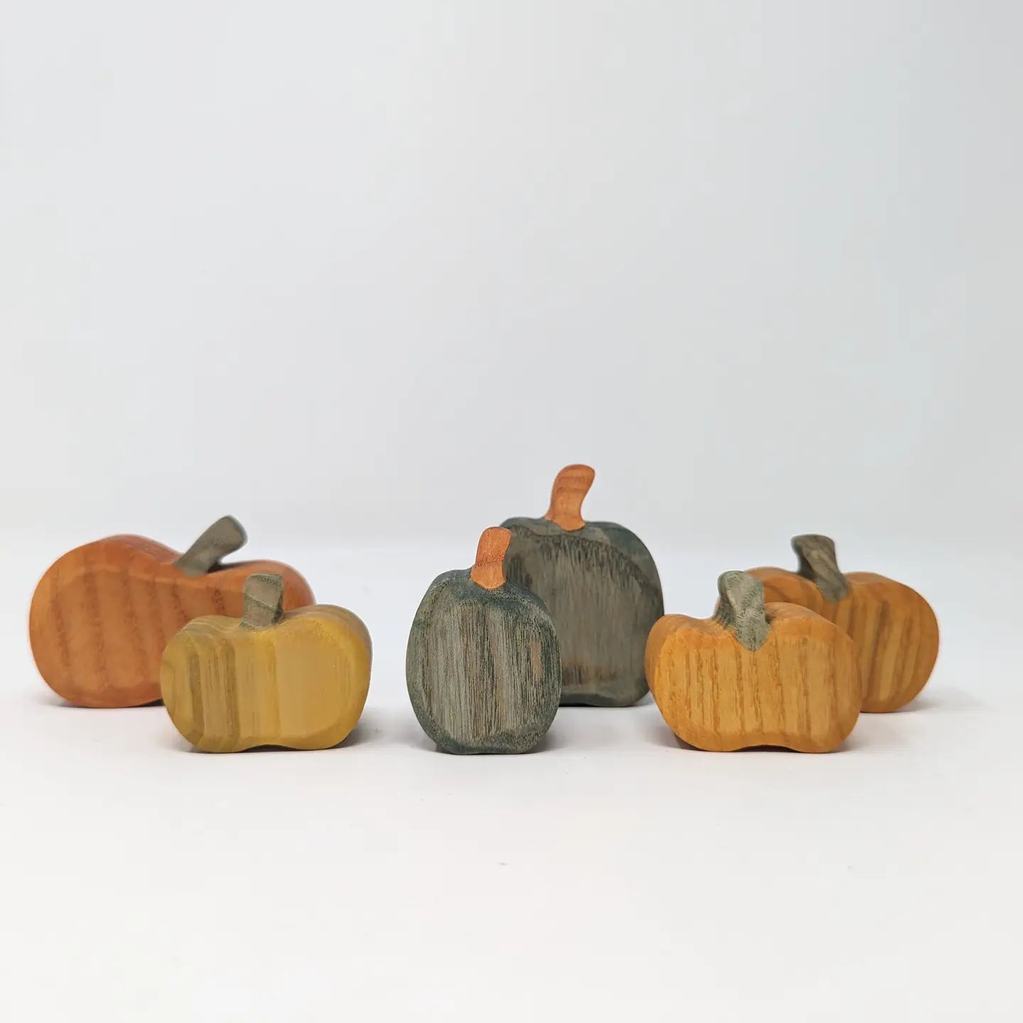 Wooden Large Green Pumpkin