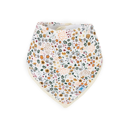 Cotton Muslin + Fleece Bandana Bib 4 Pack - Pressed Petals