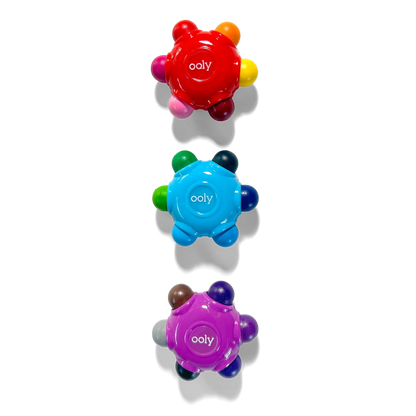 Color Burst Easy Grip Crayons (Set of 3 / 18) Classic Colors