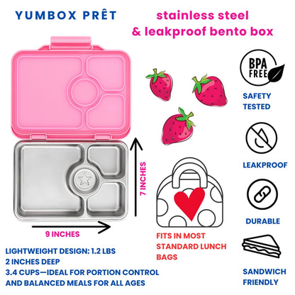 Stainless Steel Bento - Versailles Pink