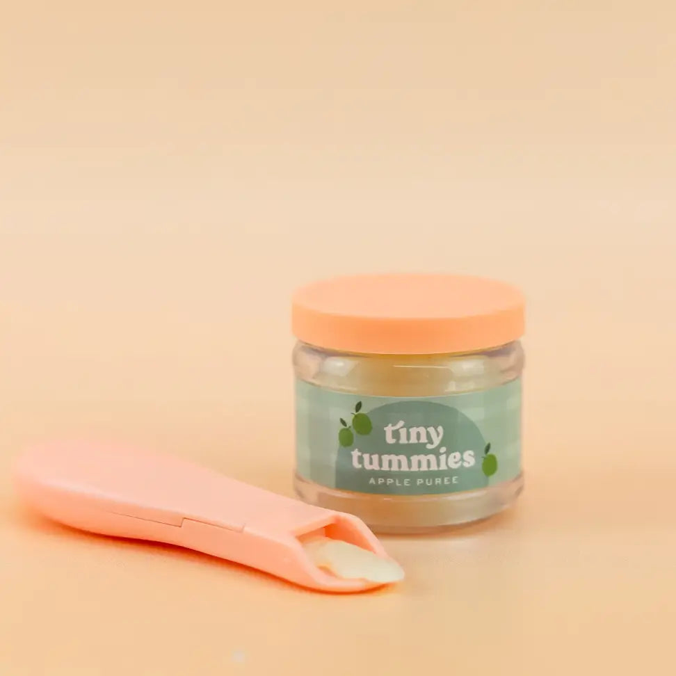 Tiny Tummies Apple Puree Food Jar and Spoon Set