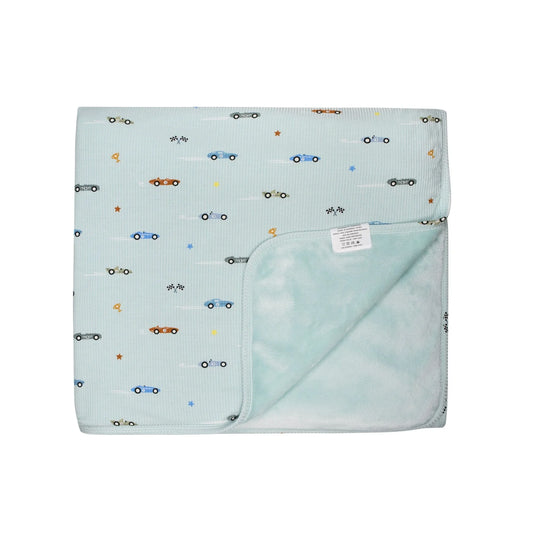 Race Cars Small Ribbed Youth Blanket