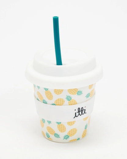 Itti Bamboo Baby Cino Cup + 2 Straws - Pineapple Delight