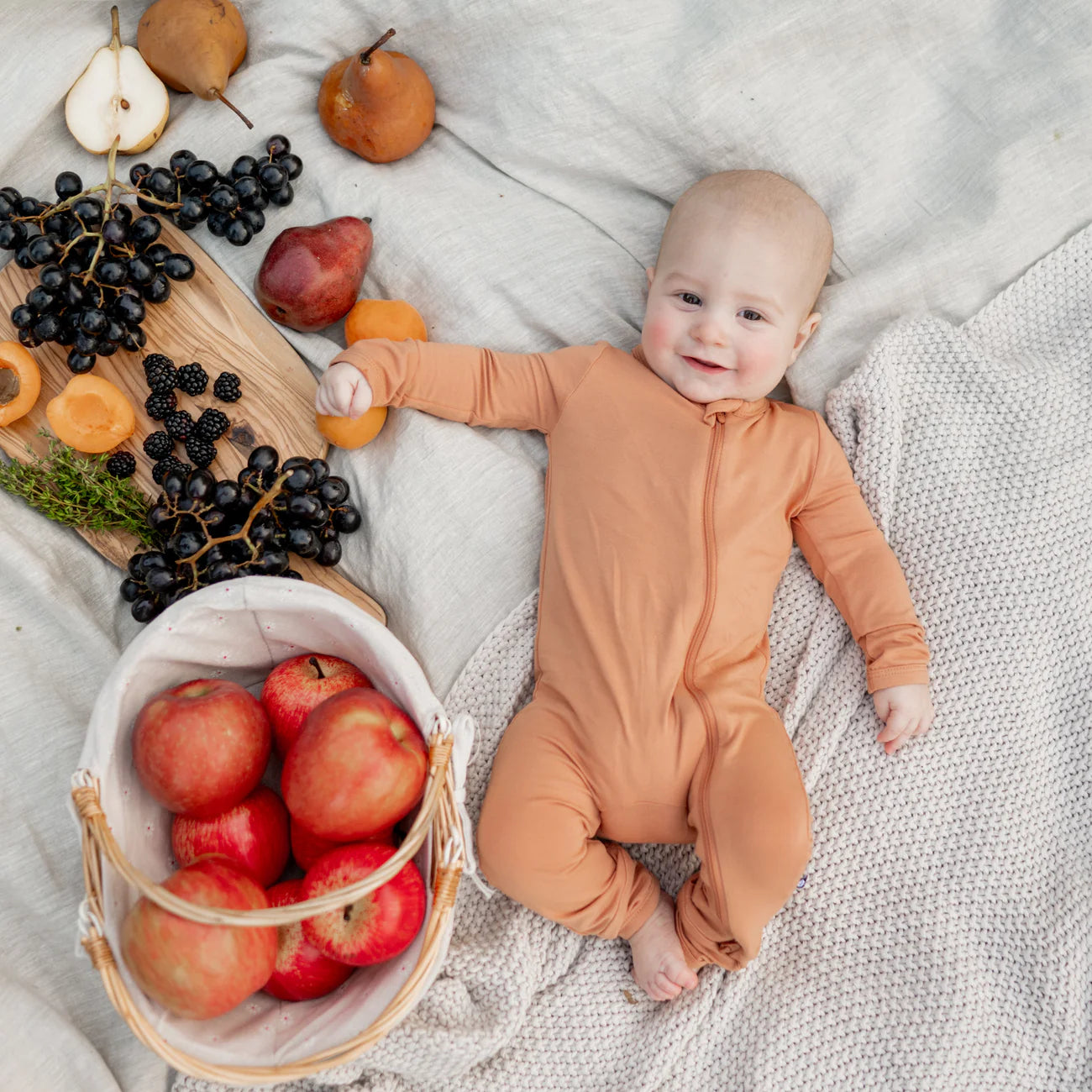 Zippered ROMPER in Apricot