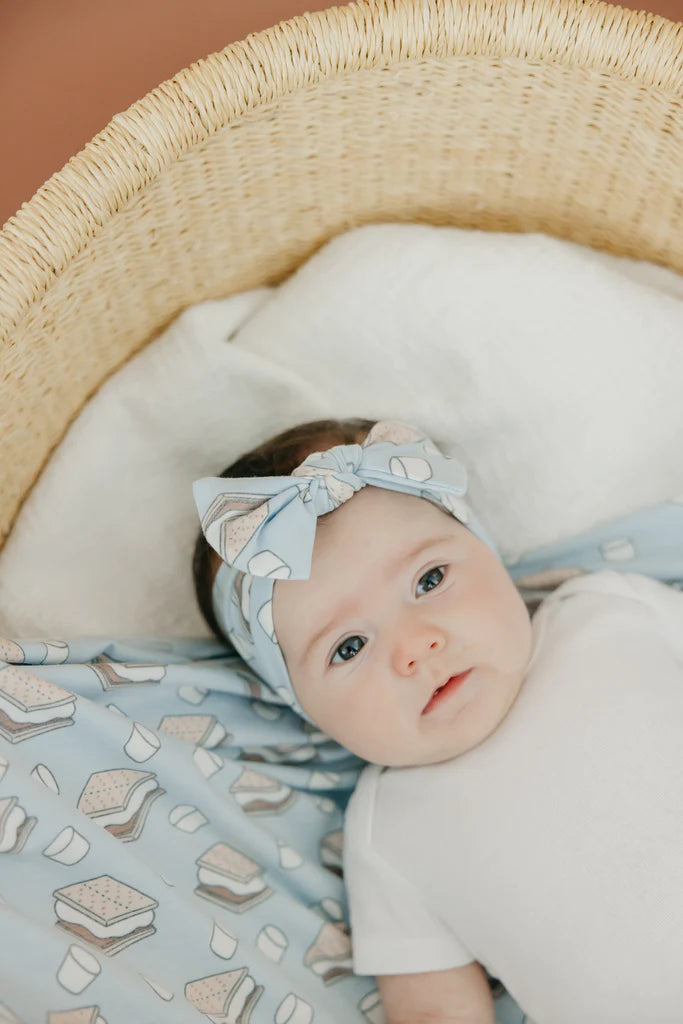 S'mores Knit Headband Bow