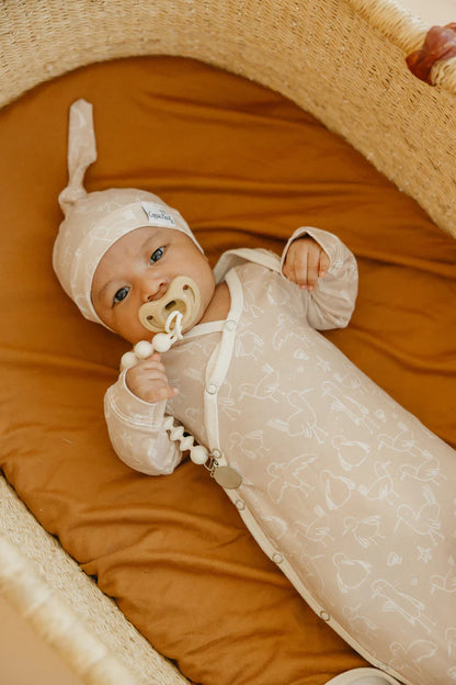 Sandy Newborn Knotted Gown