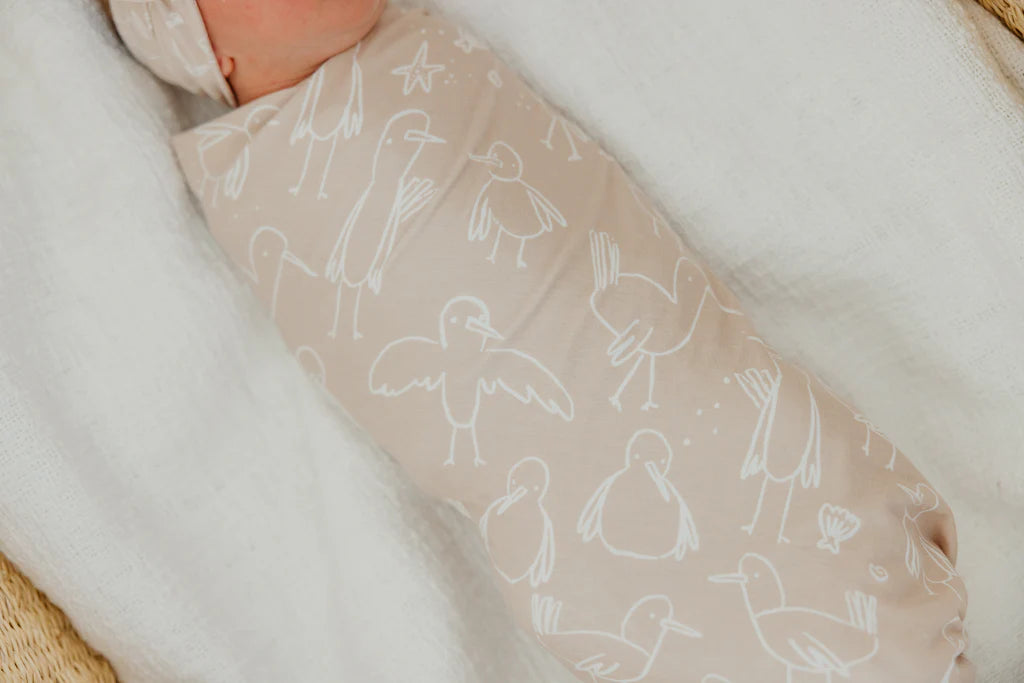 Sandy Knit Swaddle Blanket