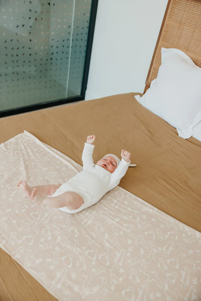 Sandy Knit Swaddle Blanket